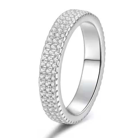 Moissanite White Gold Wedding Band Ring AU585/AU750 Ring for Women 14K 18K Anniversary Gift For Lady