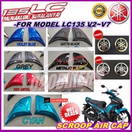 AIR SCOOP CAP YAMAHA LC135 V2,V3,V4,V6,V7 LEG SHILED SIDE COVER CAP WITH LOGO SILVER/GOLD SET/COLOUR