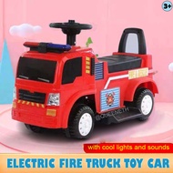 Ride-On Fire Truck Car Toys Rechargeable Fire Fighter Four Wheel Car Toy