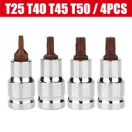 CASTA Mata Sok Torx Impact 1/2 Inch T25 T40 T45 T50 Kunci Bintang Untuk Kunci Impact Drive 6 Point P