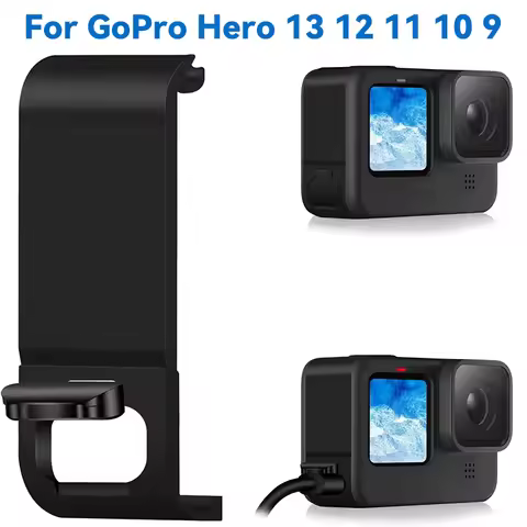 Silicone Sleeve Case for Go Pro Hero 11 10 9 Black Battery Side Cover Protectors Lens Caps Lanyard f