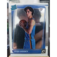 Josh Giddey NBA Card 2021-22 Donruss Optic Rated Rookie Card RC 152