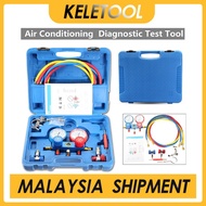 R-134a R-404A Refrigerant Pressure Gauge Liquid Filling Valves Air Conditioner Refrigerant Gauge Flu
