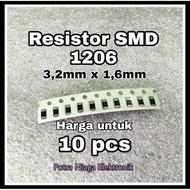 Contents: 10pcs SMD 1206 1K2 5% Resistor 1.2K 1.2K 1200 ohm size 3.2mm x 1.6mm Marking Code: 122
