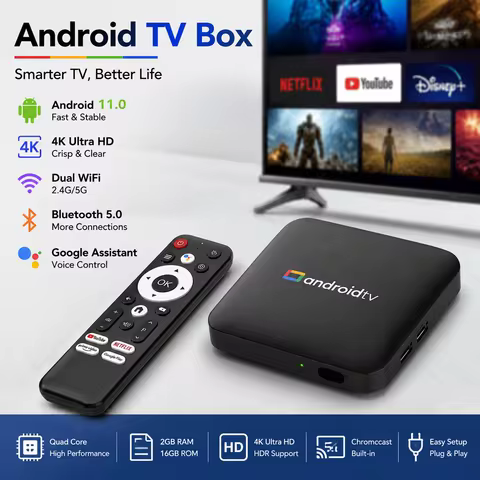 New 2026 Smart TV Box H96 MAX S905L3 Android 14.0 4K BT Google Voice Remote Media Player Home Androi