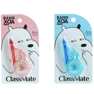 CLASSMATE CL-CT602 Tape Eraser Pen with Cute White Bear Design (Random Color Delivery - 1 pc)
