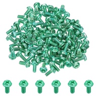 PATIKIL 8-32 x 5/16 Inch Thread Ground Screws, 100 Pack Green Electrical Grounding Screw Hex Phillip