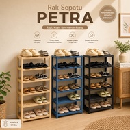 Petra 4 6 tier minimalist sturdy plastic aesthetic multi-purpose Shoe Rack, open cupboard, children'