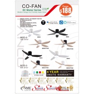 CO-FAN  RITO-3 Fan come with led n remote control  ceiling fan