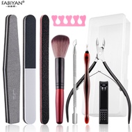 Nail Clippers Stainless Steel Nail Cuticle Pusher Dead Skin Scissors Fork Nail Files Pedicure Manicu