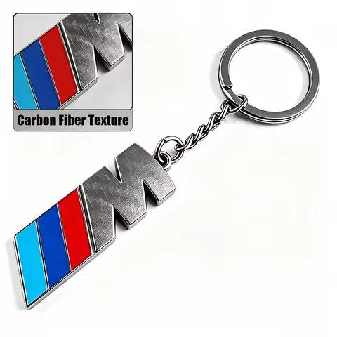 Carbon Fiber Car M Emblem Styling Auto Keychain Accessories For BMW E90 G80 M3 G30 M5 F82 F83 F20 F2