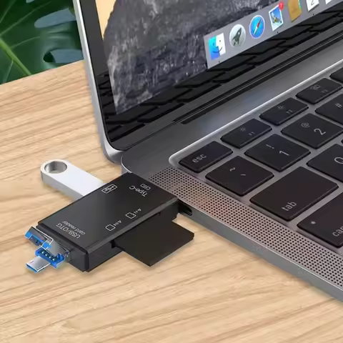 1-5 pcs 6 IN 1 USB/Micro USB/Type C To SD TF Card Adapter OTG Memory Card Reader USB 3.0 USB C Card 