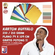 Kertas Karton Buffalo Bufalo Ukuran PLANO / F4 / A4