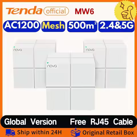 Tenda Mesh WiFi Router MW6 AC1200 2.4G&5Ghz Long Range WiFI Extender dual band Gigabit Wifi Amplifie