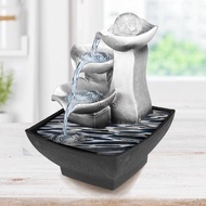 YQ7 Rockery Relaxation Indoor Fountain Waterfall Feng Shui Desktop Water Sound Table Ornaments Crafts Home Decoration Ac