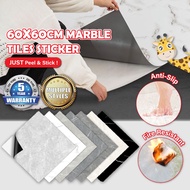 60X60CM Marble Tiles Self Adhesive PVC Floor Sticker Lantai Vinyl Flooring Mozek Lantai Tikar Getah 