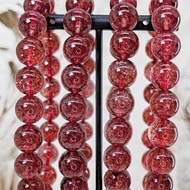 【招貴人星光草莓】高品士多啤梨晶 鴿血紅草莓晶 水晶手鍊手串