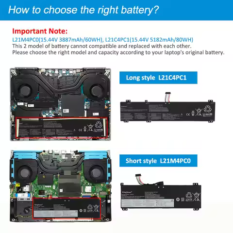 KingSener L21M3PC0 Laptop Battery For Lenovo IdeaPad Gaming 3 15ARH7 series Legion Y7000P Y9000P 202