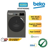 Beko Washer Dryer 2 in 1 Washing Machine Front Load Combo Mesin Basuh 9KG Wash 5KG Dryer 洗衣机烘干机 HTV9746XMG