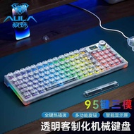 Izhi F98 Pro เพลากล95ปุ่มคีย์บอร์ดแบบกลไกไร้สายกำหนดเองได้ปลั๊กเอนกประสงค์ใน3โหมดบลูทูธแล็ปท็อปเกม E