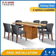 Jerzy Marble Dining Set/ Marble Dining Table/ Meja Makan 6 Kerusi/ Meja Makan Marble/ Meja Makan Set