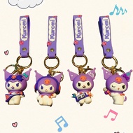 Summer kuromi Sanrio kuromi cute keychain purple keychain kuromi pendant girl gift Music - themed Ku