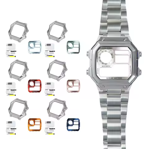 Royale Upgrade Mod Kit for Casio AE1200 316L Stainless Steel Brushed Silver Watch Case Metal Dial Fa