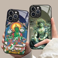 2026新款绿度母手机壳苹果17华为mate60普贤菩萨iPhone16promax小众pura70高级感15一加13唐卡OPPO藏式vivo中国风适用Green Mother Phone Case 