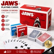 (1 Dozen) Jaws 1001 Casino Poker Playing Card 52 + 4 Joker Deck (Extra Thick) / Jaws Poker Playing C