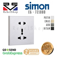 Simon E6 Universal Socket + 2 Pin Socket 10A - 721080