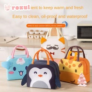 ROXUL Cartoon Stereoscopic Lunch Bag, Thermal Thermal Bag Insulated Lunch Box Bags, Lunch Box Accessories  Cloth Portable Tote Food Small Cooler Bag