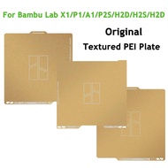 Official Original For Bambu Lab X1/P1/A1//P2S/H2D/H2S/H2D Double sided Textured PEI Plate A1 Mini H2