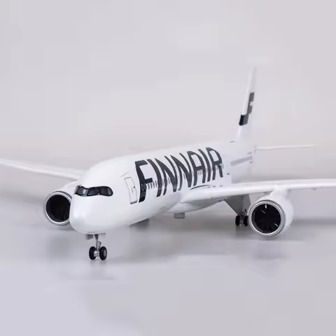 Airplane Airbus A350 Finland 47CM 1/142 Scale FINNAIR Airline Model Diecast Plastic Resin Plane For 