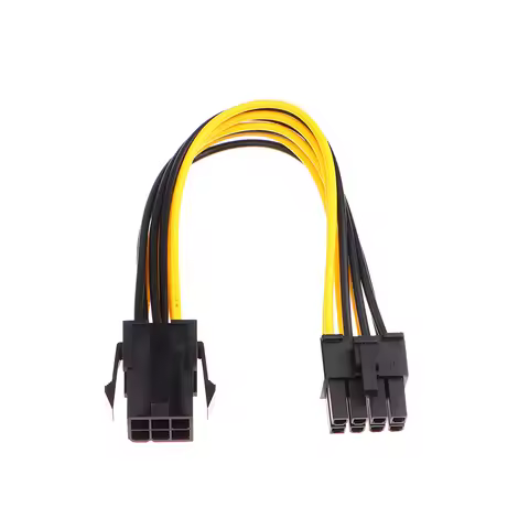 Powered Adapter 6pin To 8pin Adapter, PCI-e 6-pin Male To 8-pin Female Converter For 8pin GPU Video