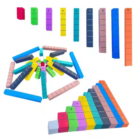 100Pcs Kids Math Plaything Plastic Math Blocks Plastic Base Ten Set Blocks Complete Set Cube Kids Ma