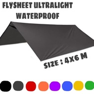 TENDA Flysheet 4x6/bivouac /trap tent/Cover tent/ flyshet 6x4 Meters/flysheet 4x6 waterproof/flysheet 6x4/flesit 4x6 waterproof /terpal tent