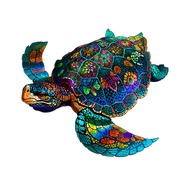 Colorful Turtle Wooden Puzzle Alien Animal Puzzle Birthday Holiday Christmas Exquisite Gift Adult Puzzle Family Game Gift Brain Teaser Wooden Toy