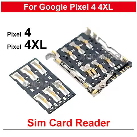 For Google Pixel 4 4XL XL SIM Card Reader Sim Tray Holder Socket Repair Replacement Parts
