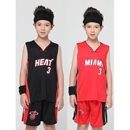 【Uhome】Kids Basketball Jersey No.3 Dwyane Wade Jersey Kids Basketball Clothing