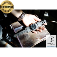 (FREE FULL ACCESSORIES) COMBO GRAY COW LEATHER WATCH STRAP + RAM BUNDSTRAP B2 FOR CASIO AE1200.