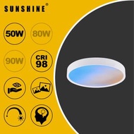 圓形智能LED天境燈50W 超廣色溫調節1800K-12000K 專業級顯色 (CRI≥98) #LED天花燈 #家居燈飾 SCSKYR-50W