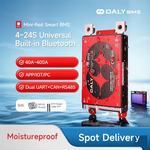 Daly Smart BMS Lifepo4 4S 6S 8S 24V 10S 16S Bluetooth BMS 40A 60A 80A 100A 150A 200A 250A 300A 400A 