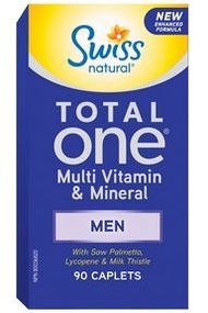 [USA]_Swiss Naturals Total One Men Multi Vitamin  Mineral, 90 caplets