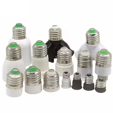 E27 Lamp Sockets Converter E12 E14 Light Bulb Adapter E27 Edison Screw To E14 B22 MR16 GU10 2E27 G24