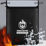 QINJUE Fireproof Bag Waterproof Document Pouch for Cash for Valuables 2200°F