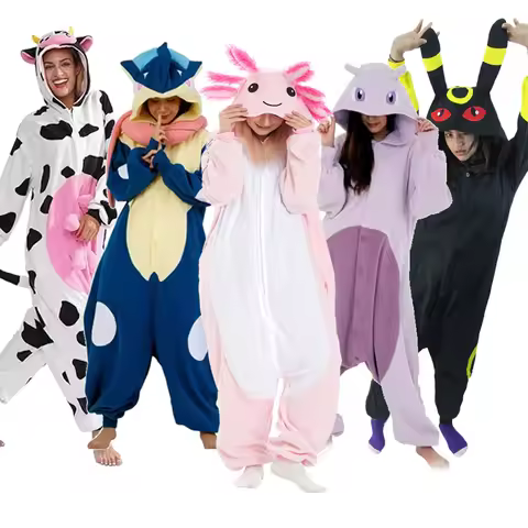 Greninja Kigurumi Onesie Mewtwo Snorlax Gengar Cosplay Halloween Costume Adult Anime Axolotl Eevee C