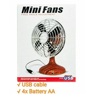 💖STOCK MALAYSIA💖Mini USB Fan Table Fan Kipas Mini Cable AA Battery