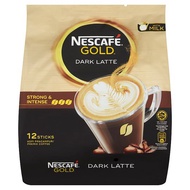 Nescafé Gold Dark Latte Premix Coffee 12 Sticks x 31g