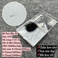 Mi fan Is Available 5D Box 1000-500FAN 0.07 Curled Thick C-CC-D _ Eyelash Extensions _ mi Tray _mi fan Cheap - Thuy Ha Eyelashes