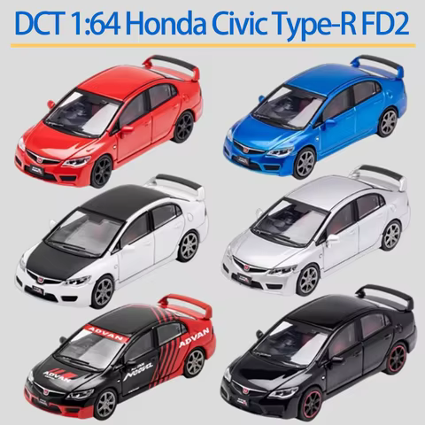 DCT 1:64 Civic Type-R FD2 Alloy Car Model Classics Adult Souvenir Gift Static Display